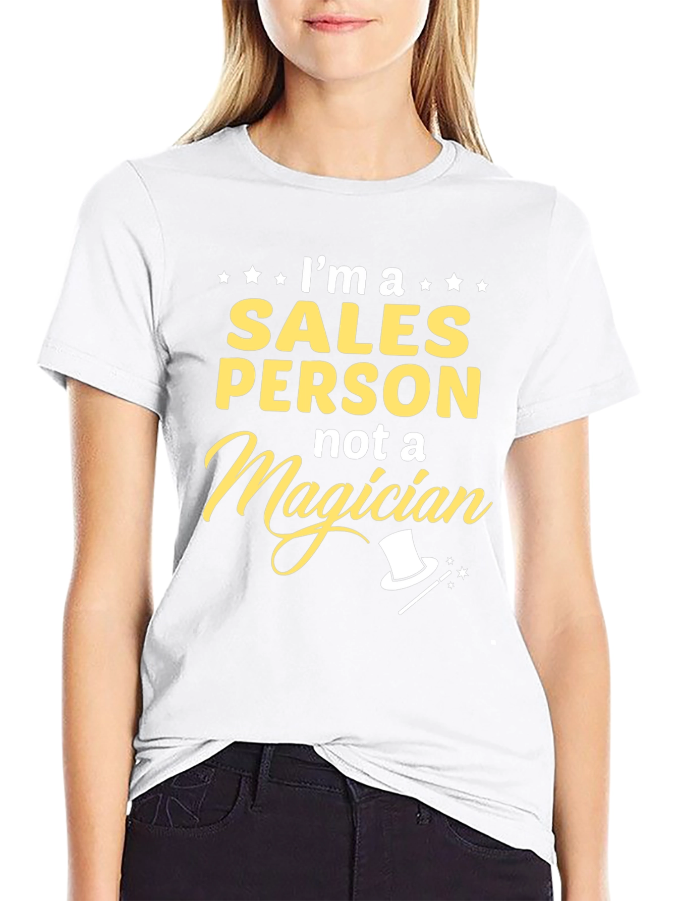 Sales Person Not A Magician Graphic Tee