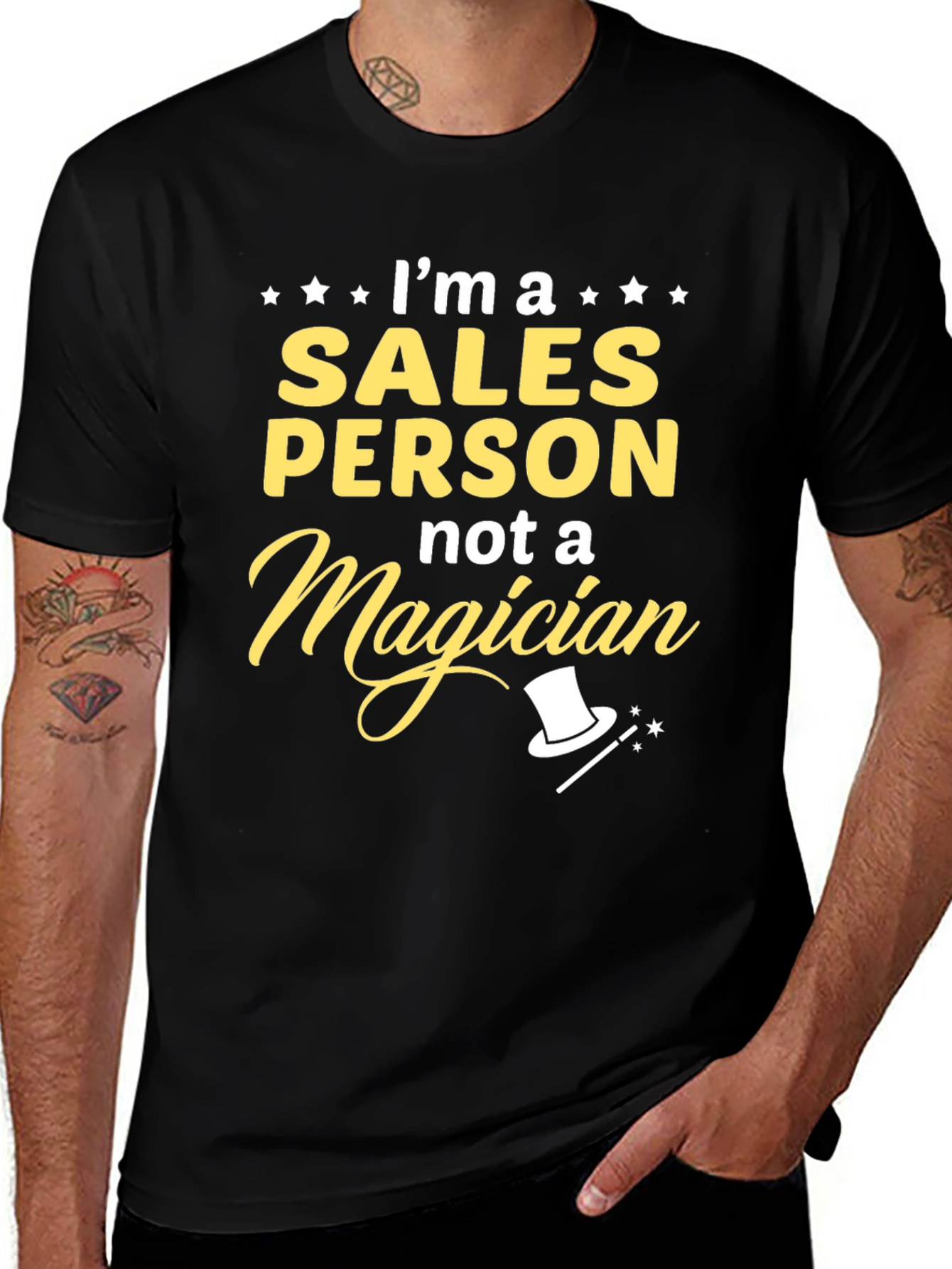 Sales Person Not A Magician Graphic Tee