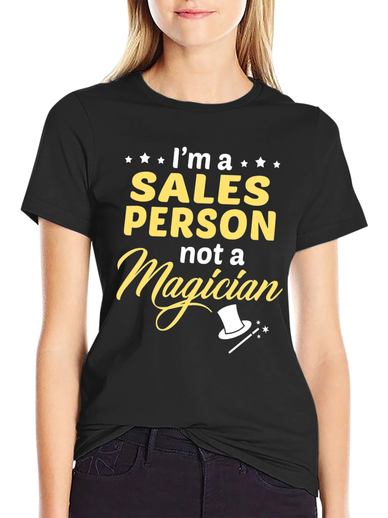 Sales Person Not A Magician Graphic Tee