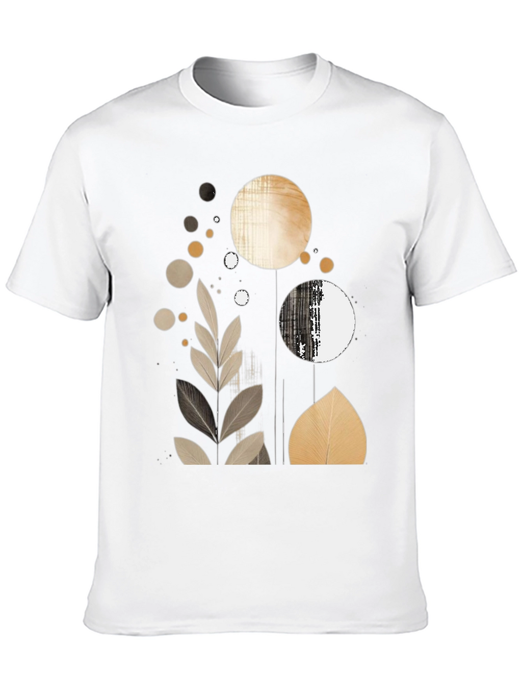 Abstract Leaf Print T-Shirt