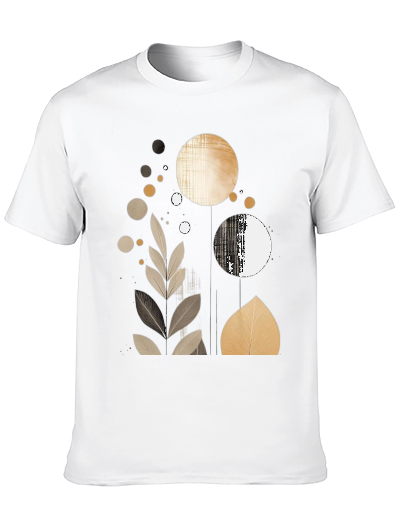 Abstract Leaf Print T-Shirt