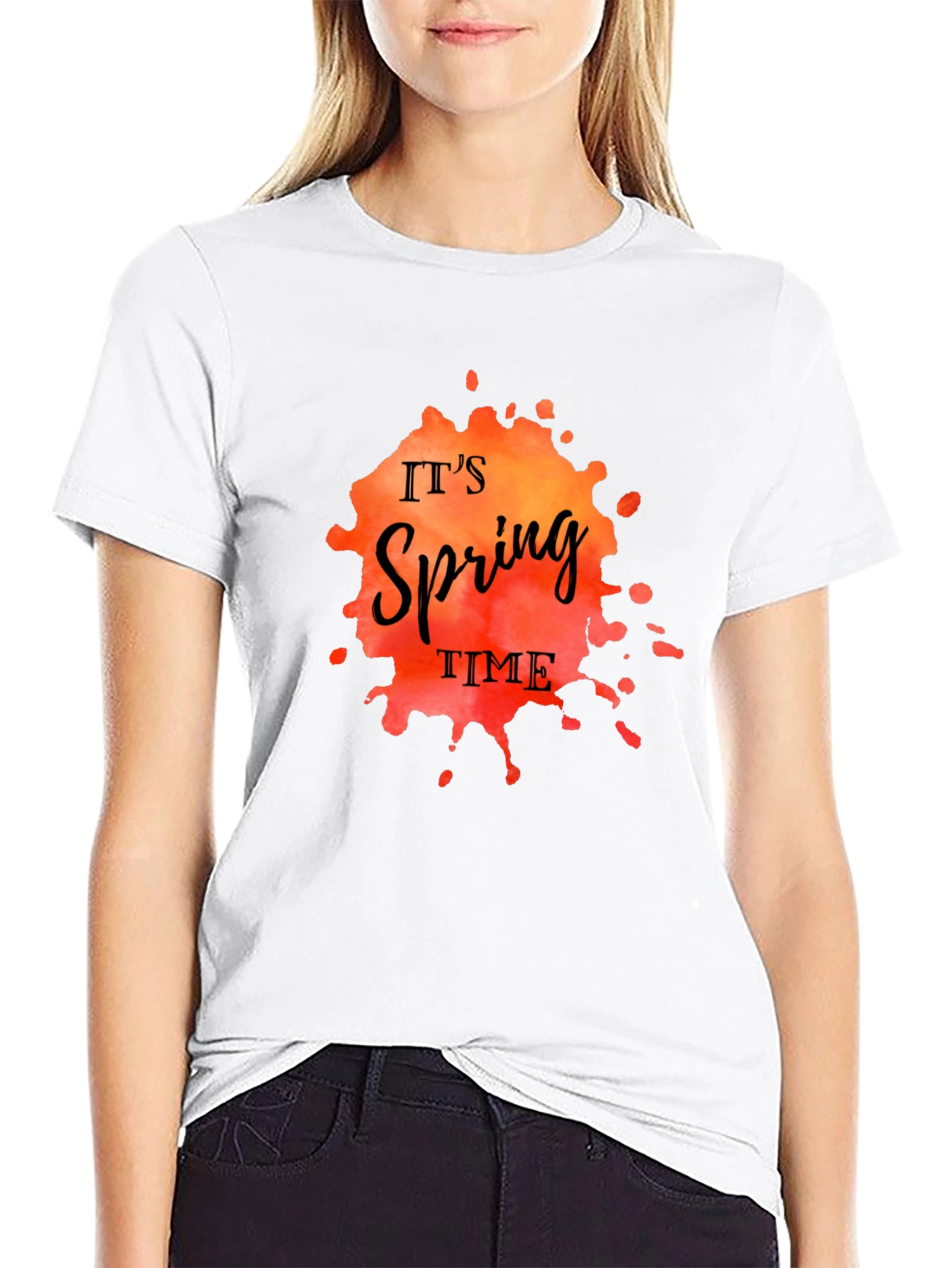 Its Spring Time Black T-Shirt