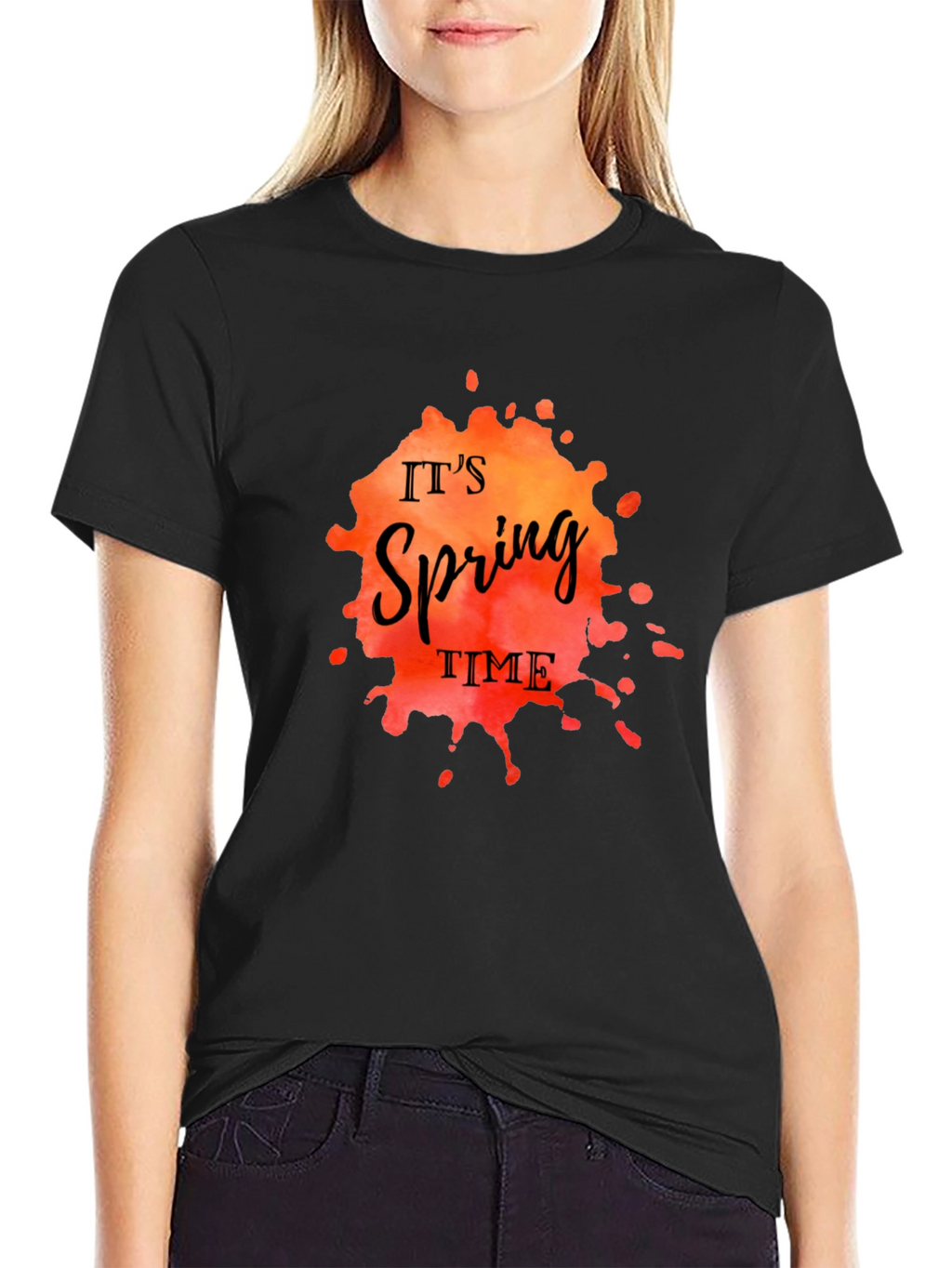 Its Spring Time Black T-Shirt