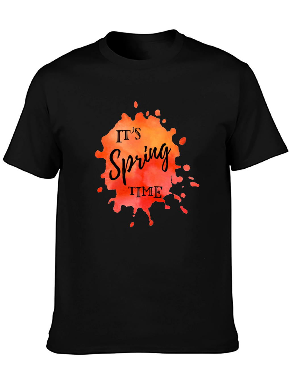 Its Spring Time Black T-Shirt