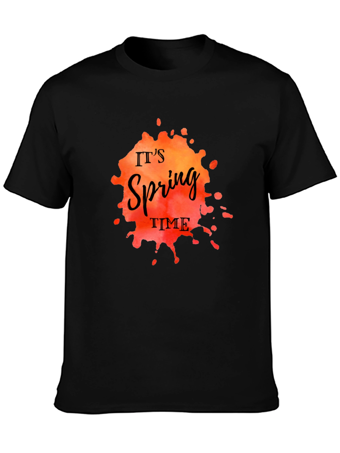 Its Spring Time Black T-Shirt