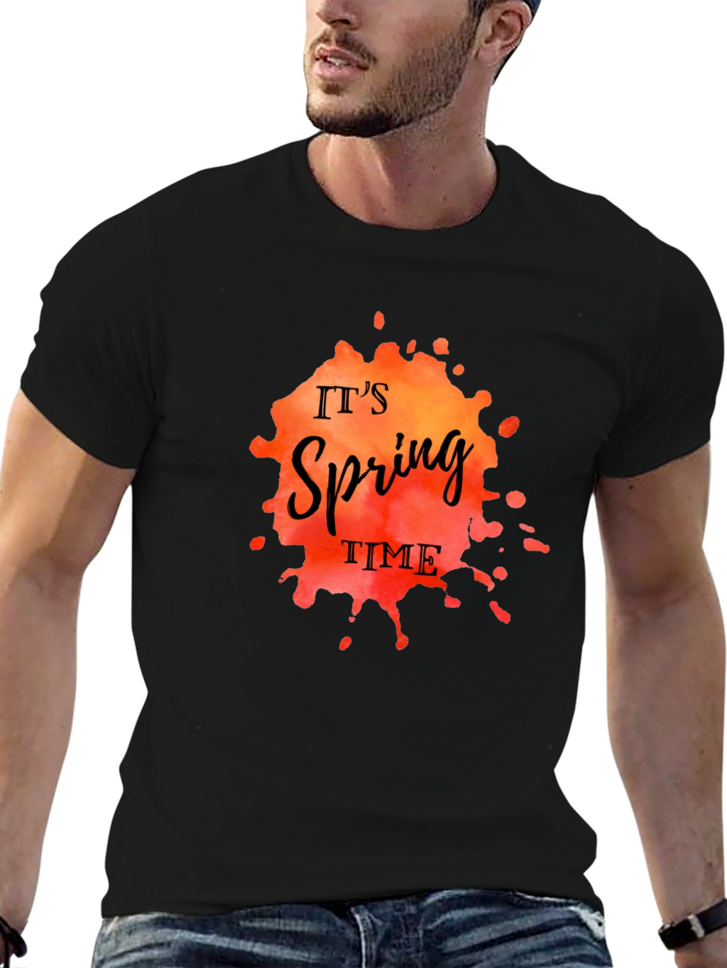 Its Spring Time Black T-Shirt