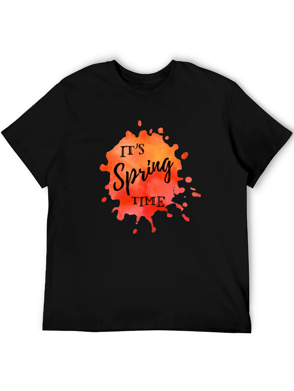 Its Spring Time Black T-Shirt