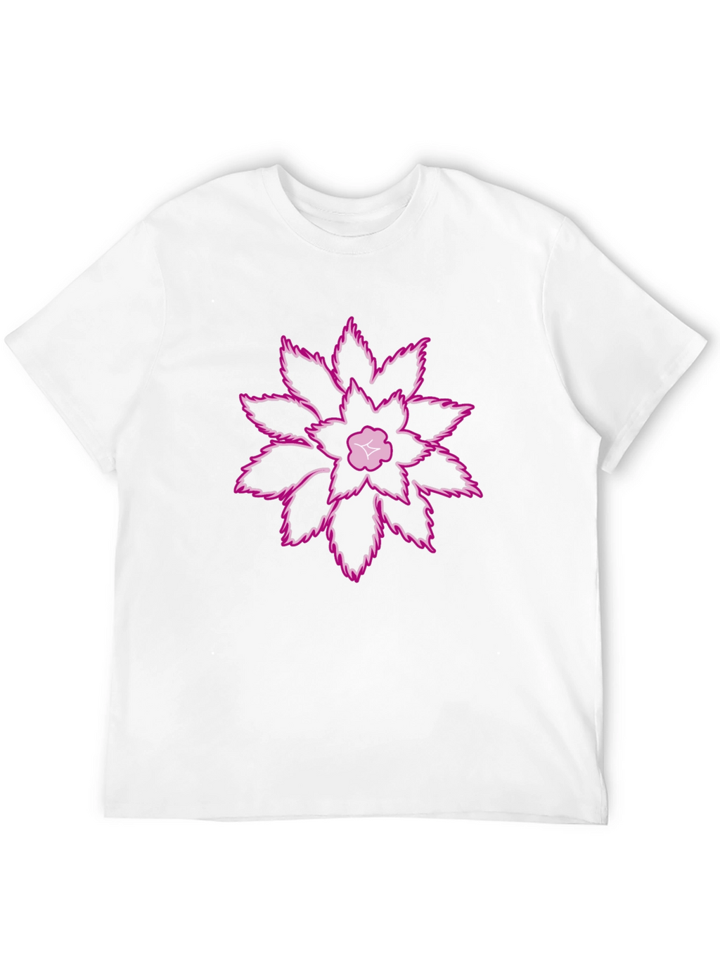 Unique Floral Graphic Print Black T-Shirt