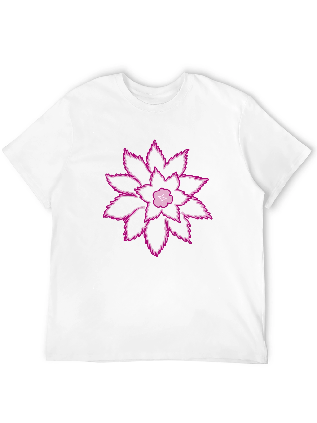 Unique Floral Graphic Print Black T-Shirt