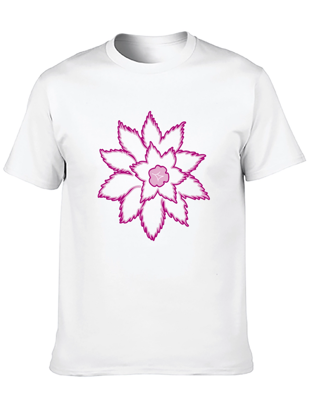 Unique Floral Graphic Print Black T-Shirt