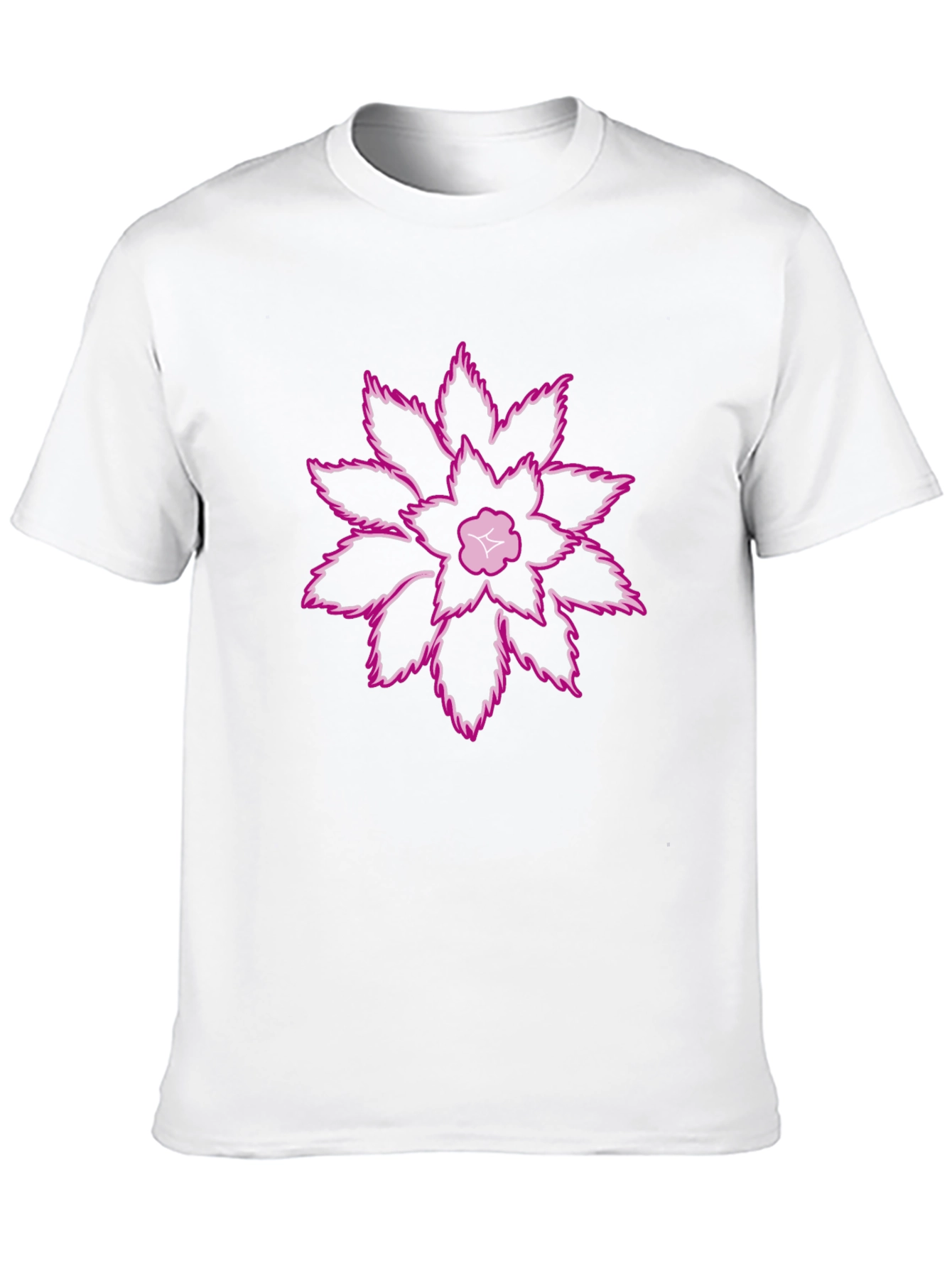 Unique Floral Graphic Print Black T-Shirt