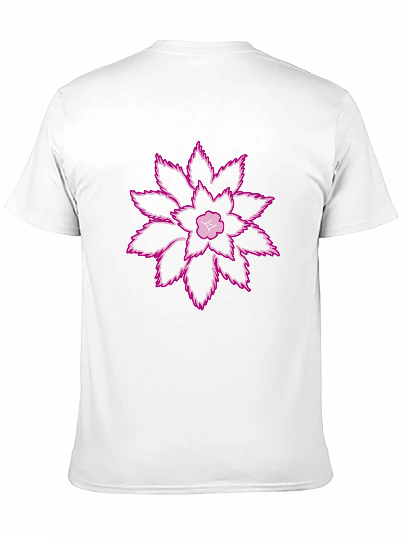 Unique Floral Graphic Print Black T-Shirt