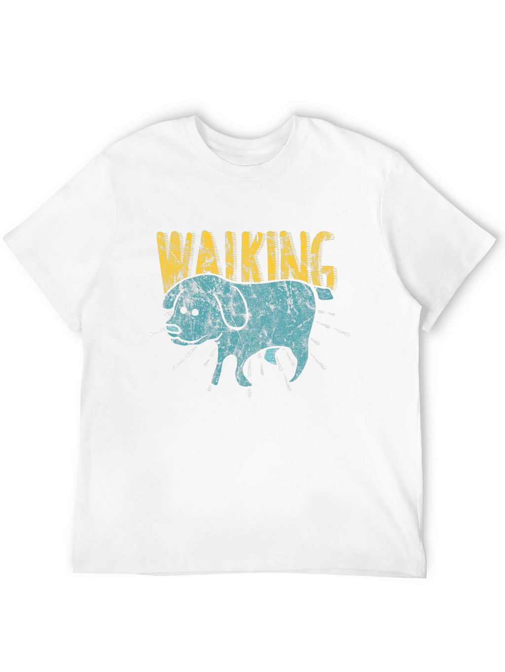 Walking Dog Graphic Print Tee