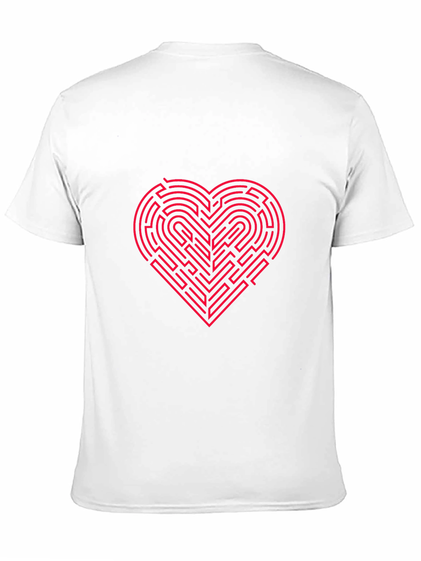Heart Maze T-Shirt - Black Graphic Tee