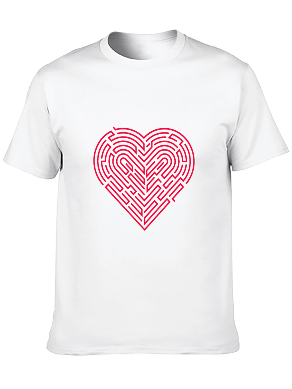 Heart Maze T-Shirt - Black Graphic Tee