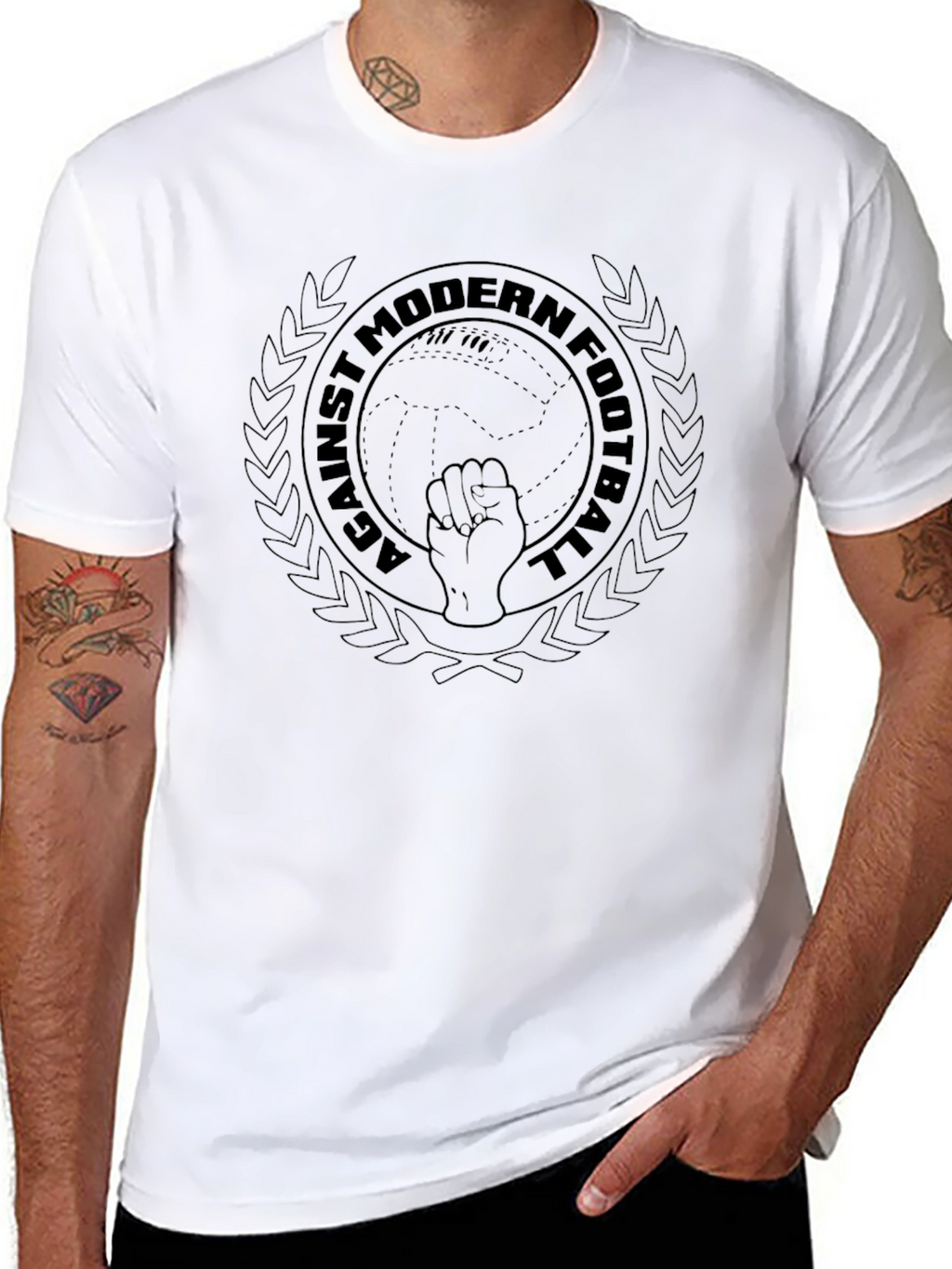 Against Modern Football T-Shirt - Black