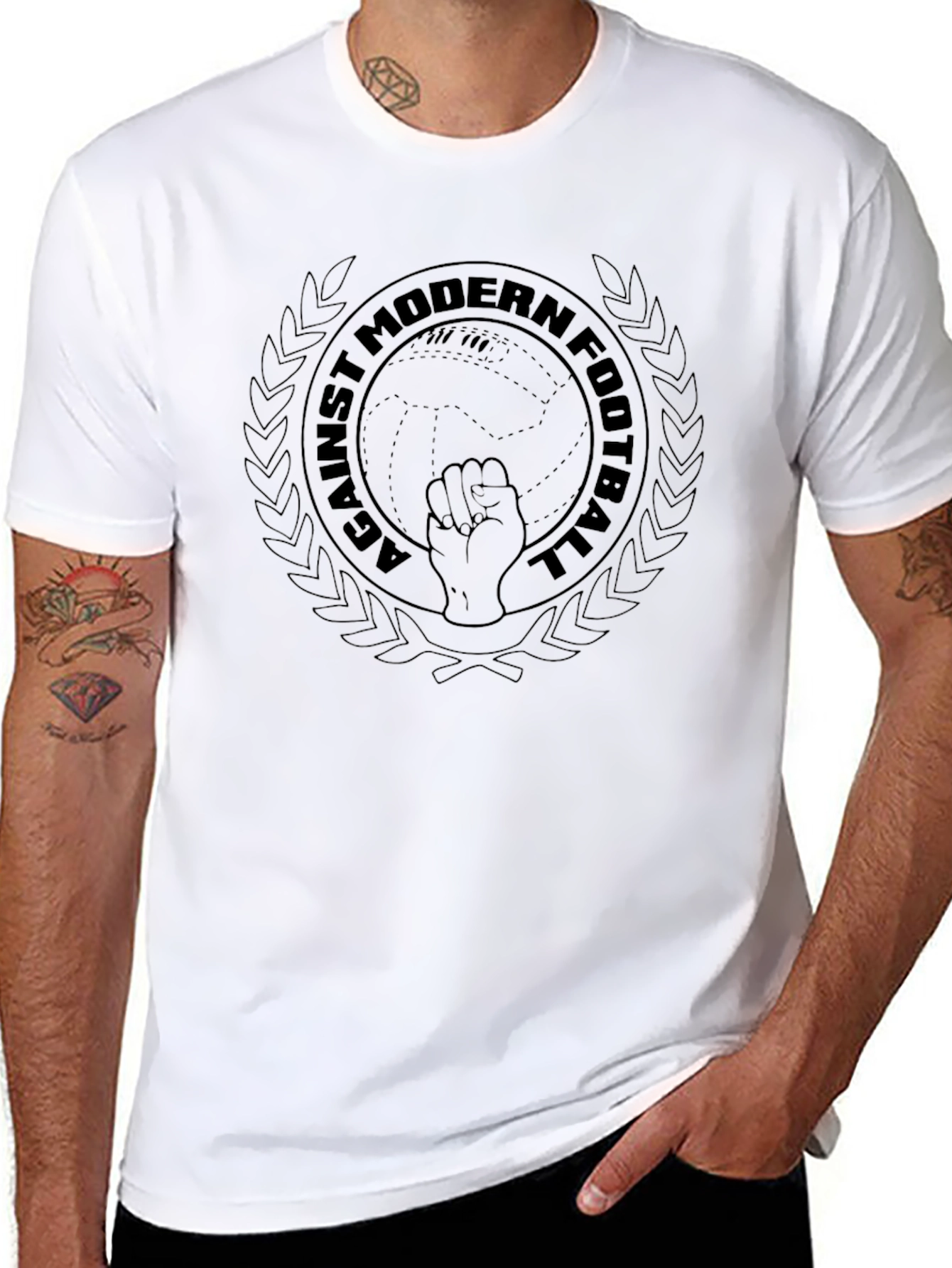 Against Modern Football T-Shirt - Black