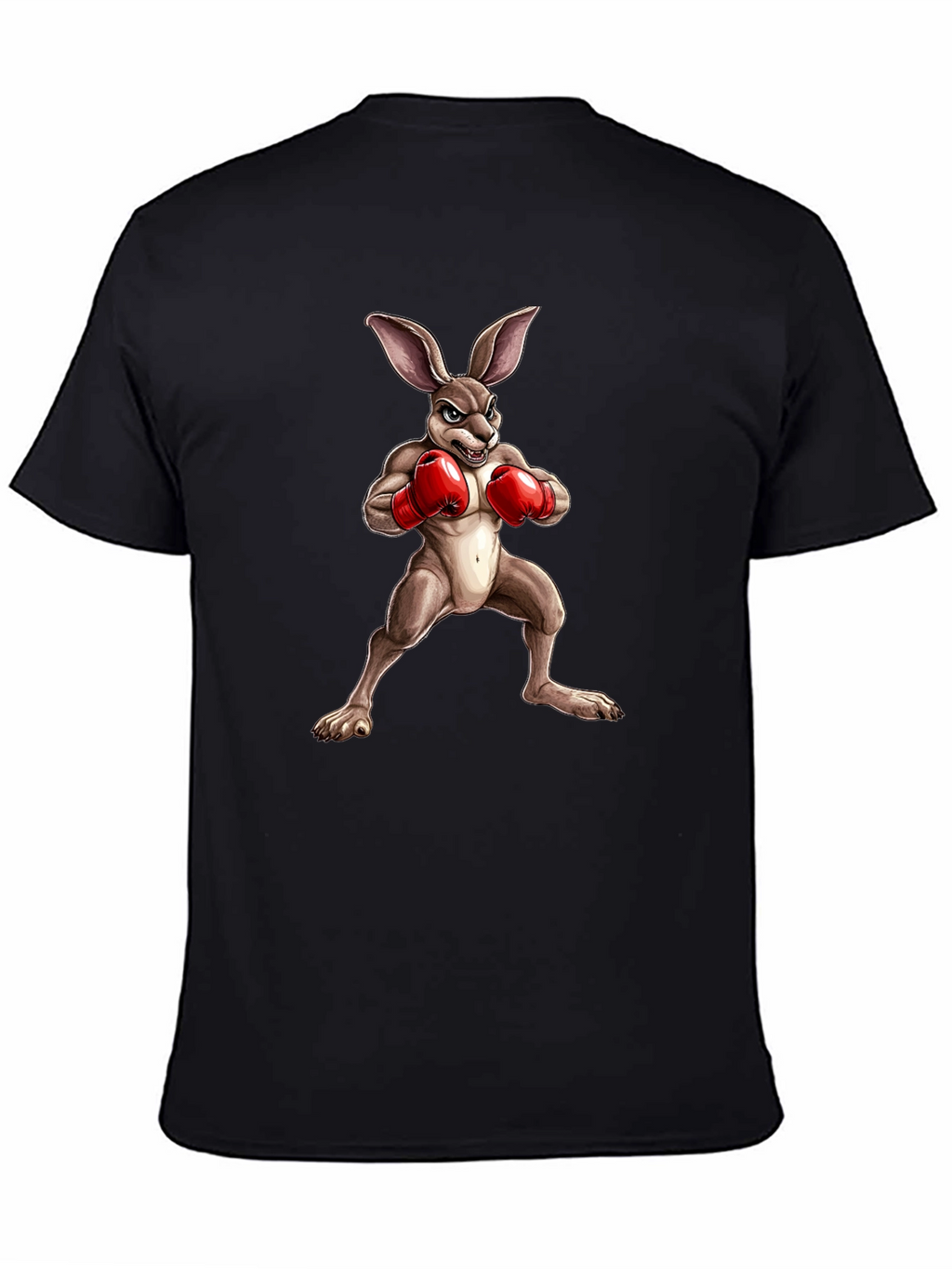 Boxing Bunny Graphic Tee - Black