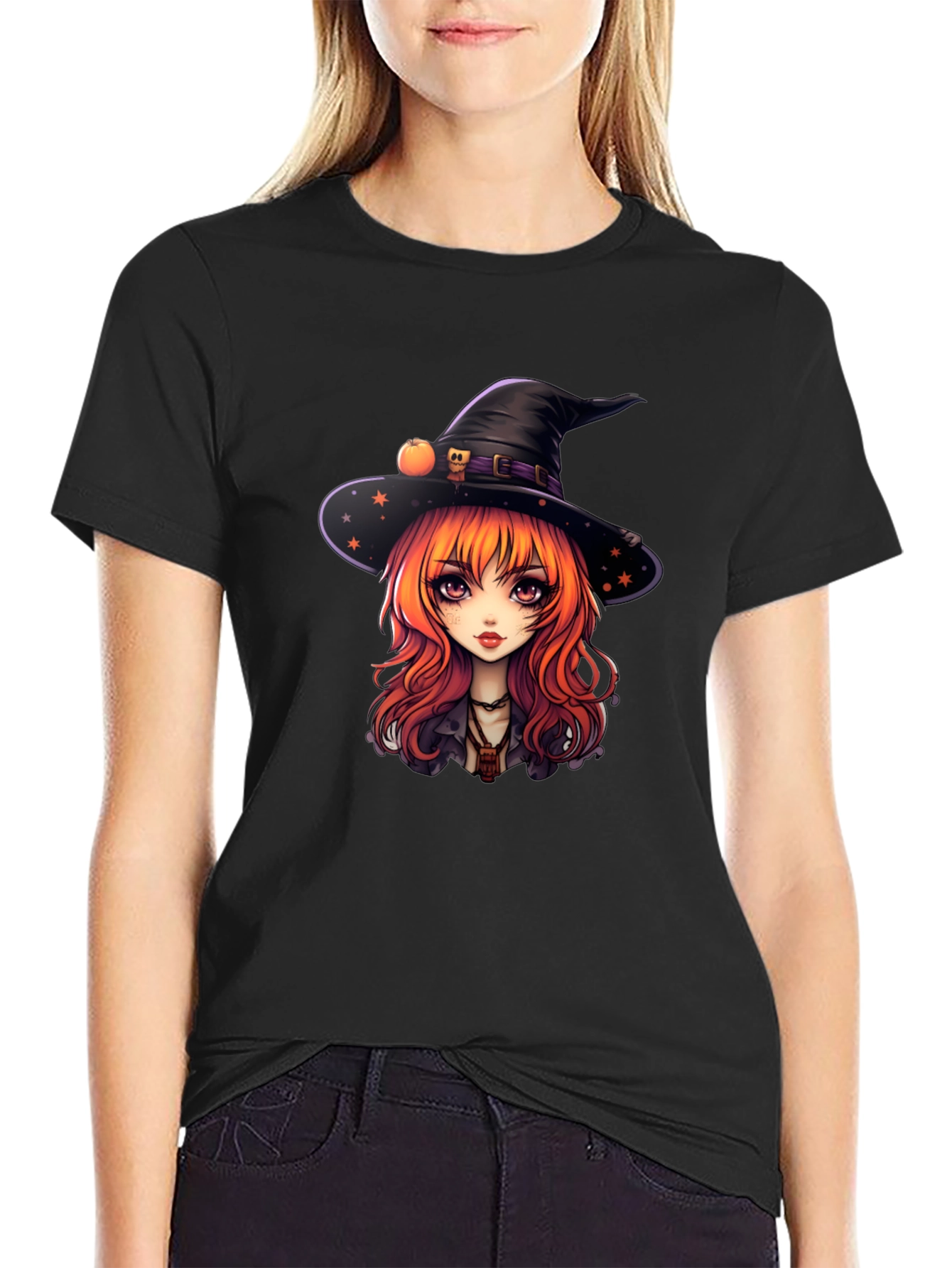 Whimsical Witch Girl T-Shirt