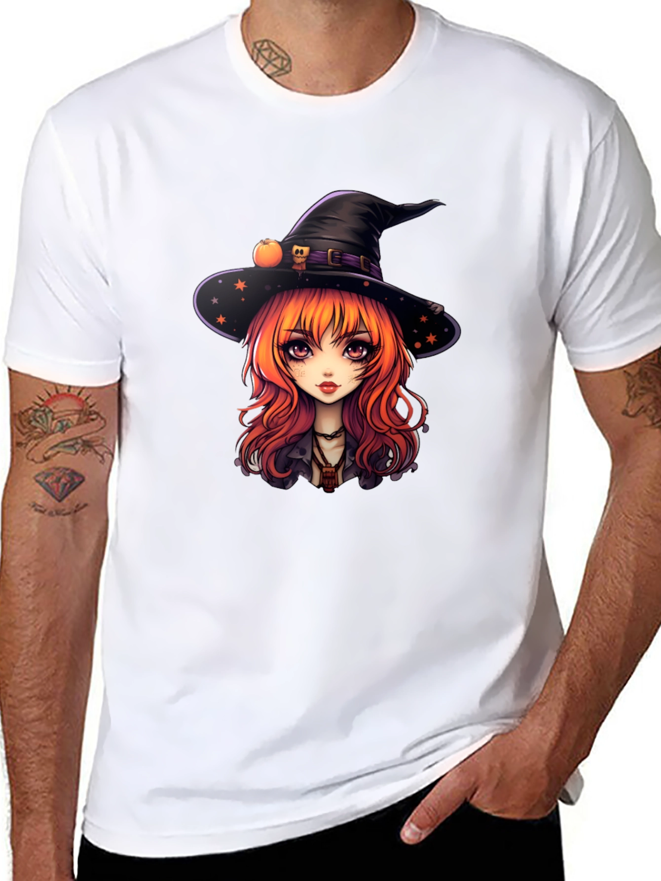 Whimsical Witch Girl T-Shirt