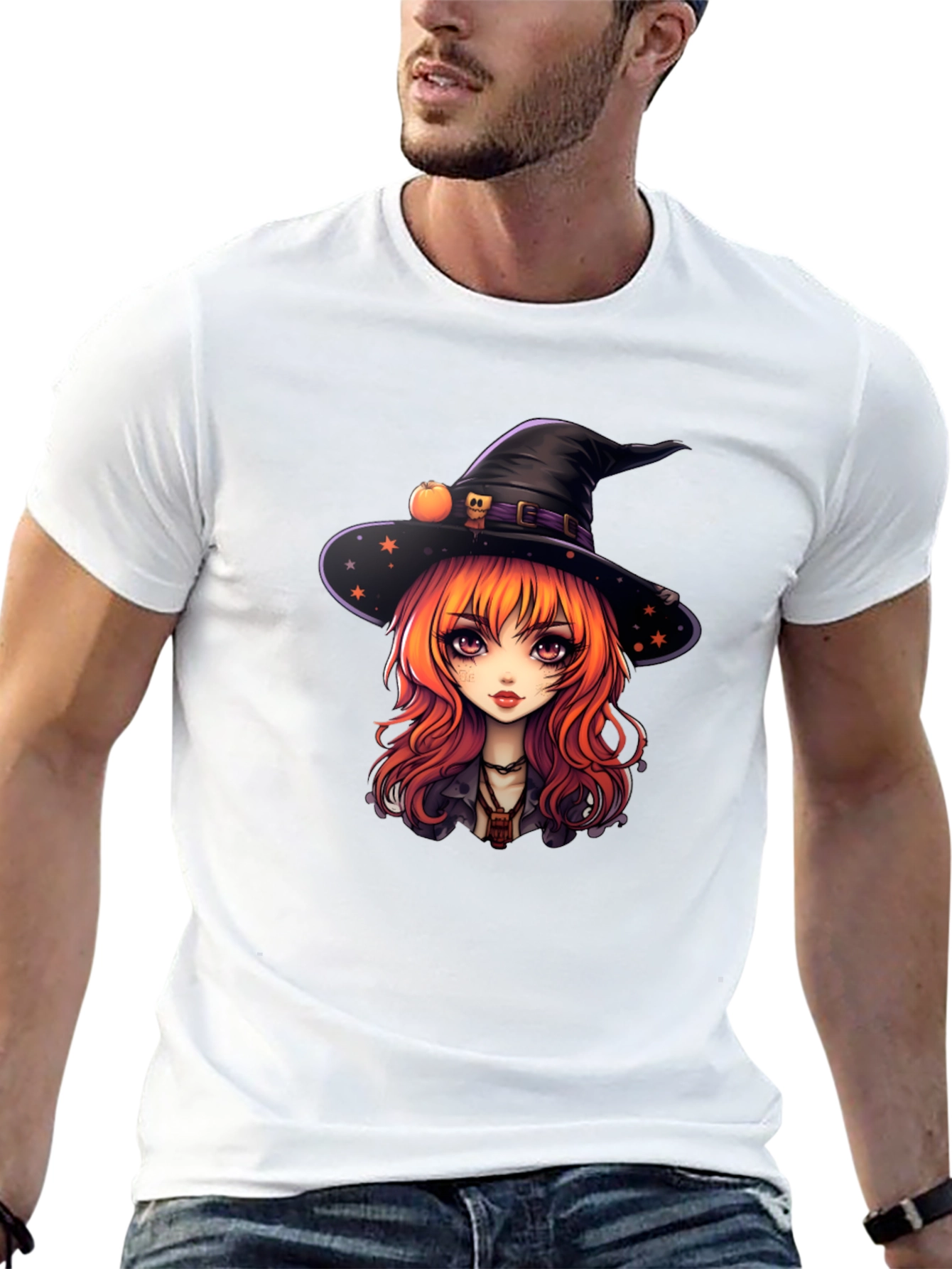 Whimsical Witch Girl T-Shirt