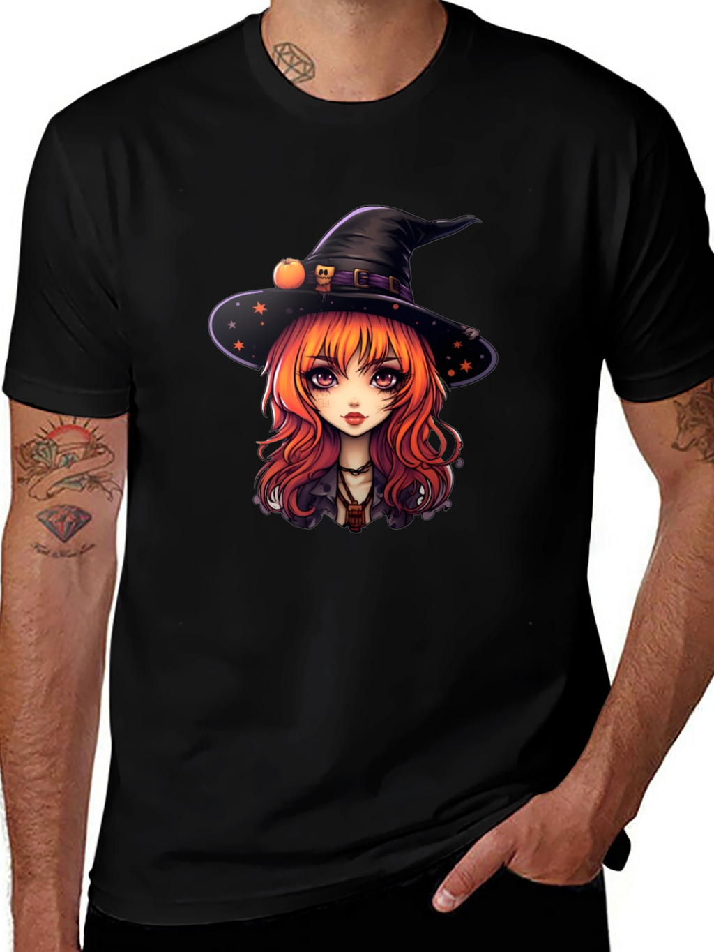 Whimsical Witch Girl T-Shirt