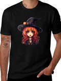 Whimsical Witch Girl T-Shirt