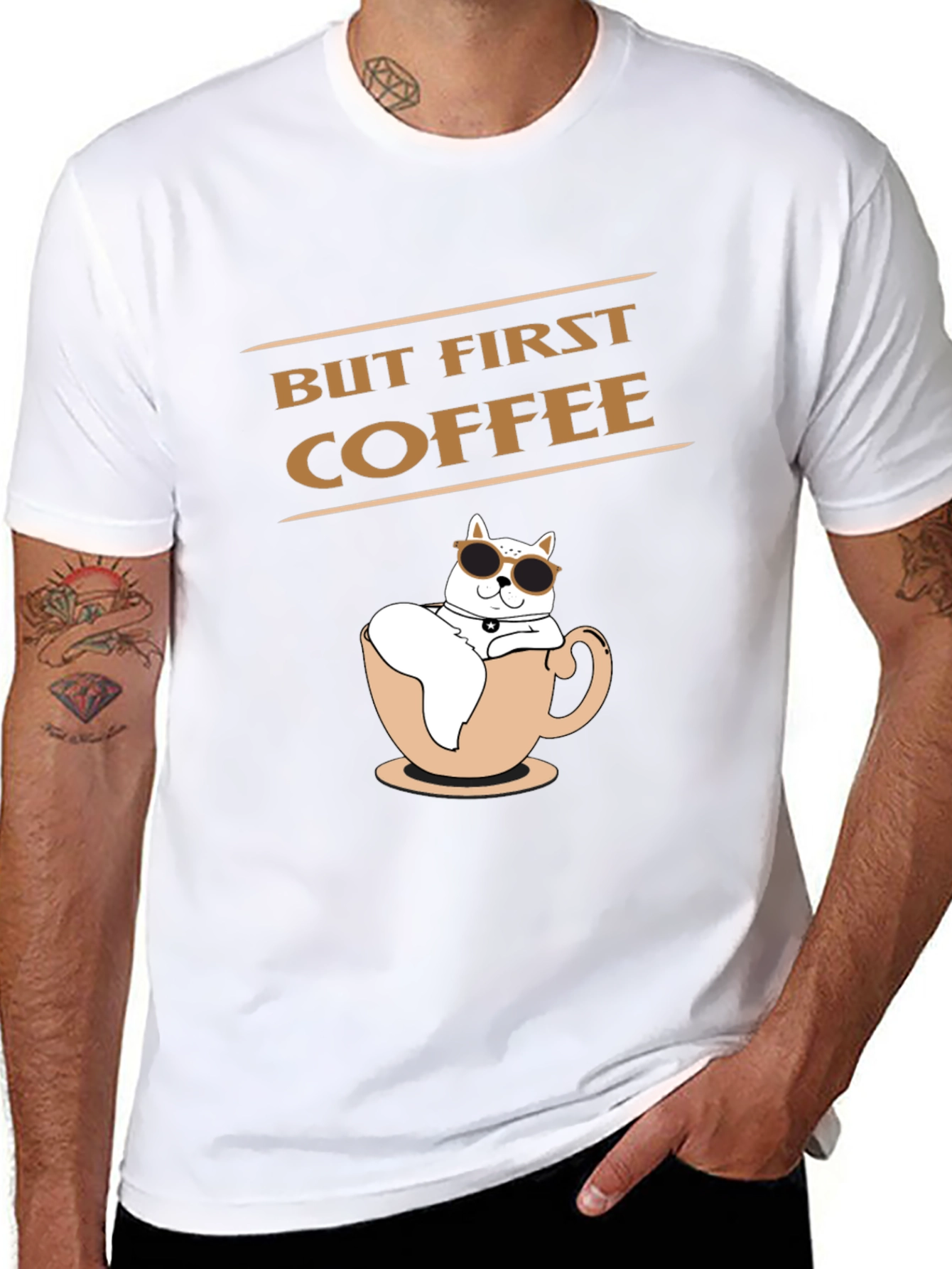 But First Coffee T-Shirt | Cat Lover Tee