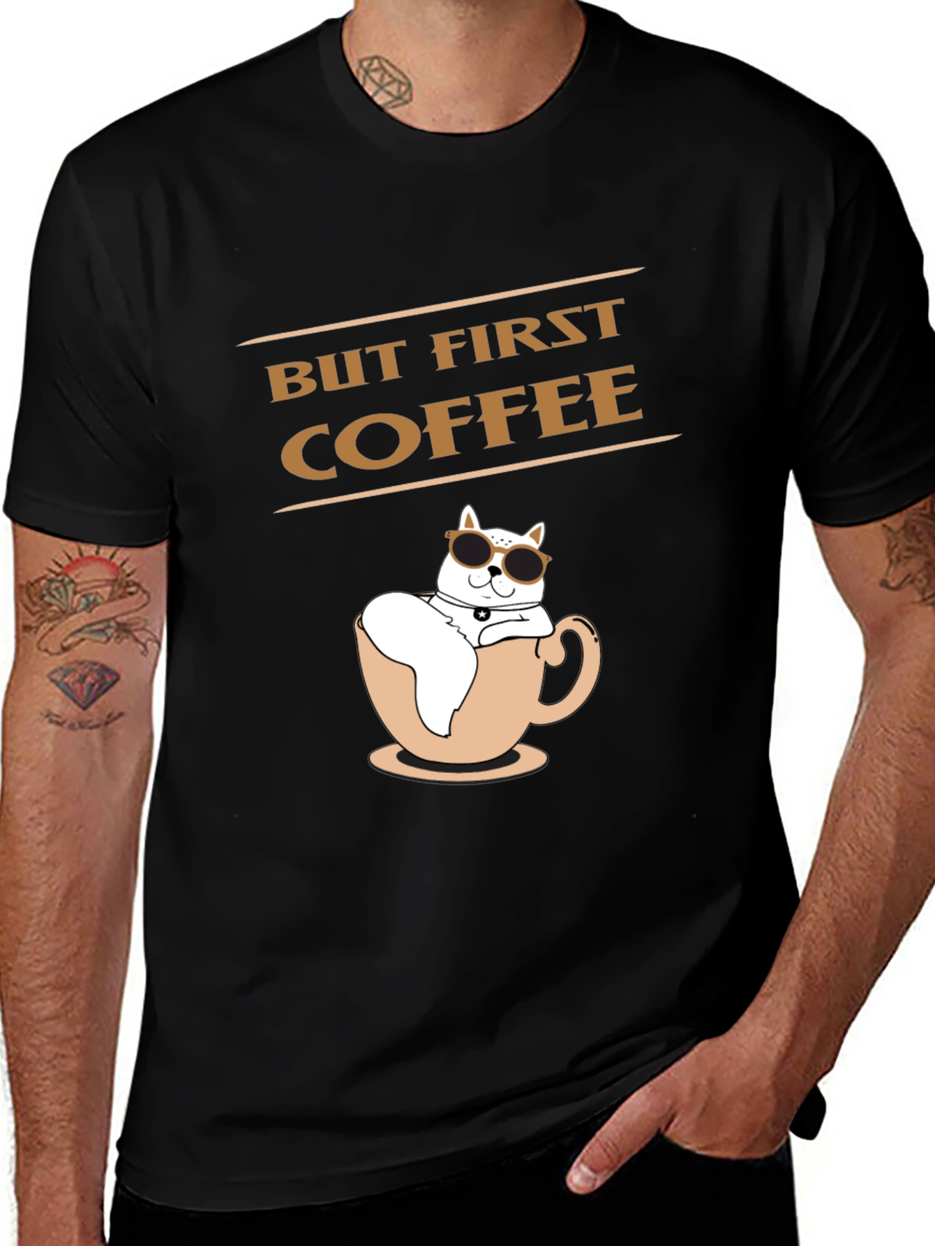 But First Coffee T-Shirt | Cat Lover Tee