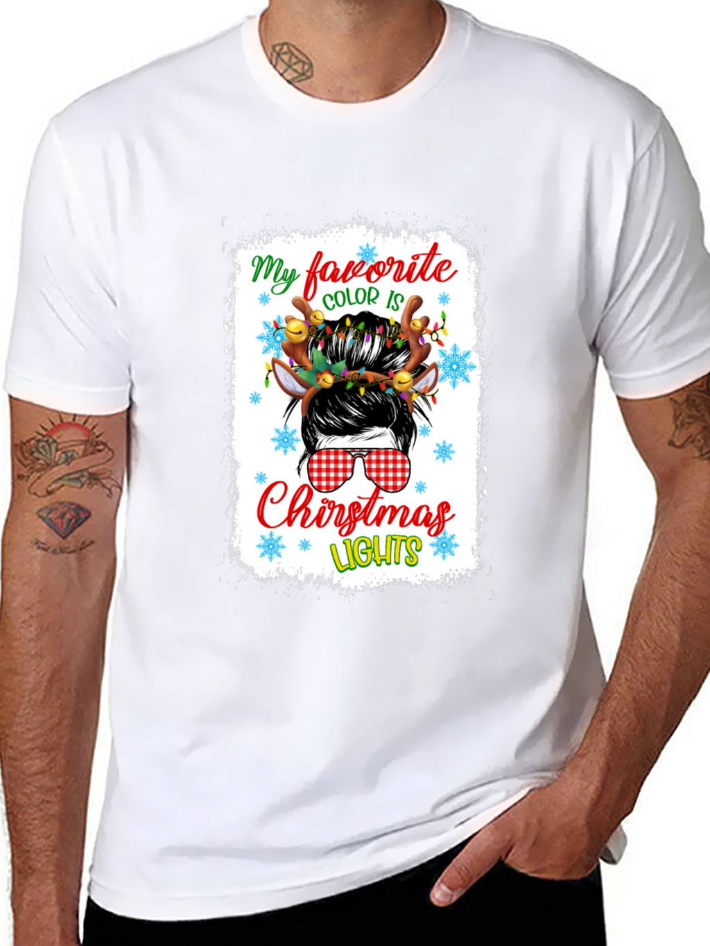 Festive Christmas Lights T-Shirt