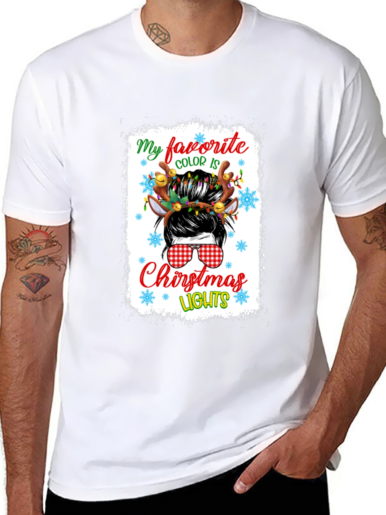 Festive Christmas Lights T-Shirt
