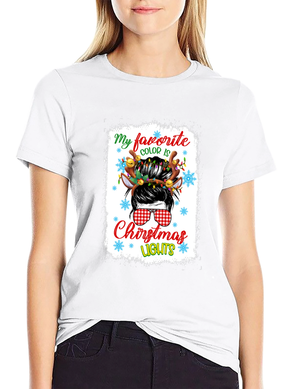 Festive Christmas Lights T-Shirt
