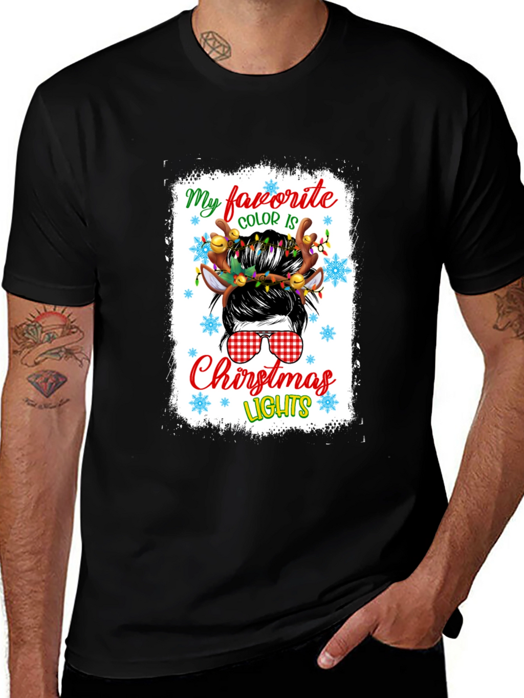 Festive Christmas Lights T-Shirt