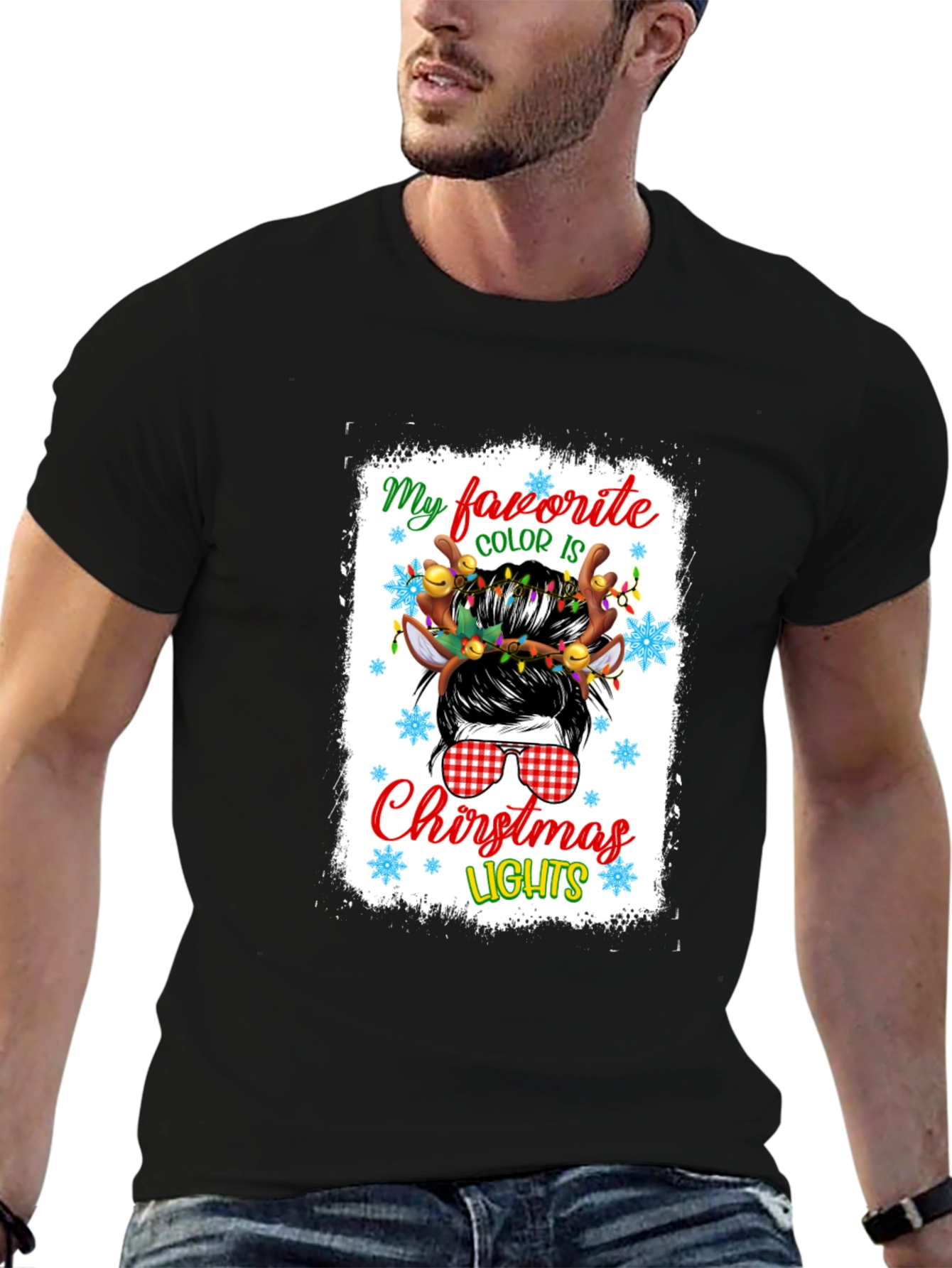 Festive Christmas Lights T-Shirt