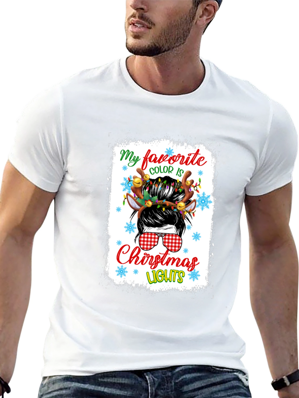 Festive Christmas Lights T-Shirt