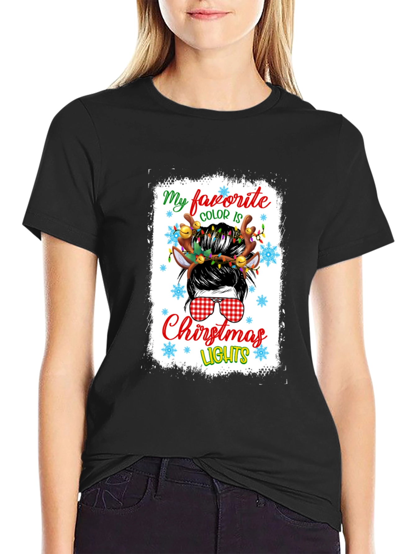 Festive Christmas Lights T-Shirt