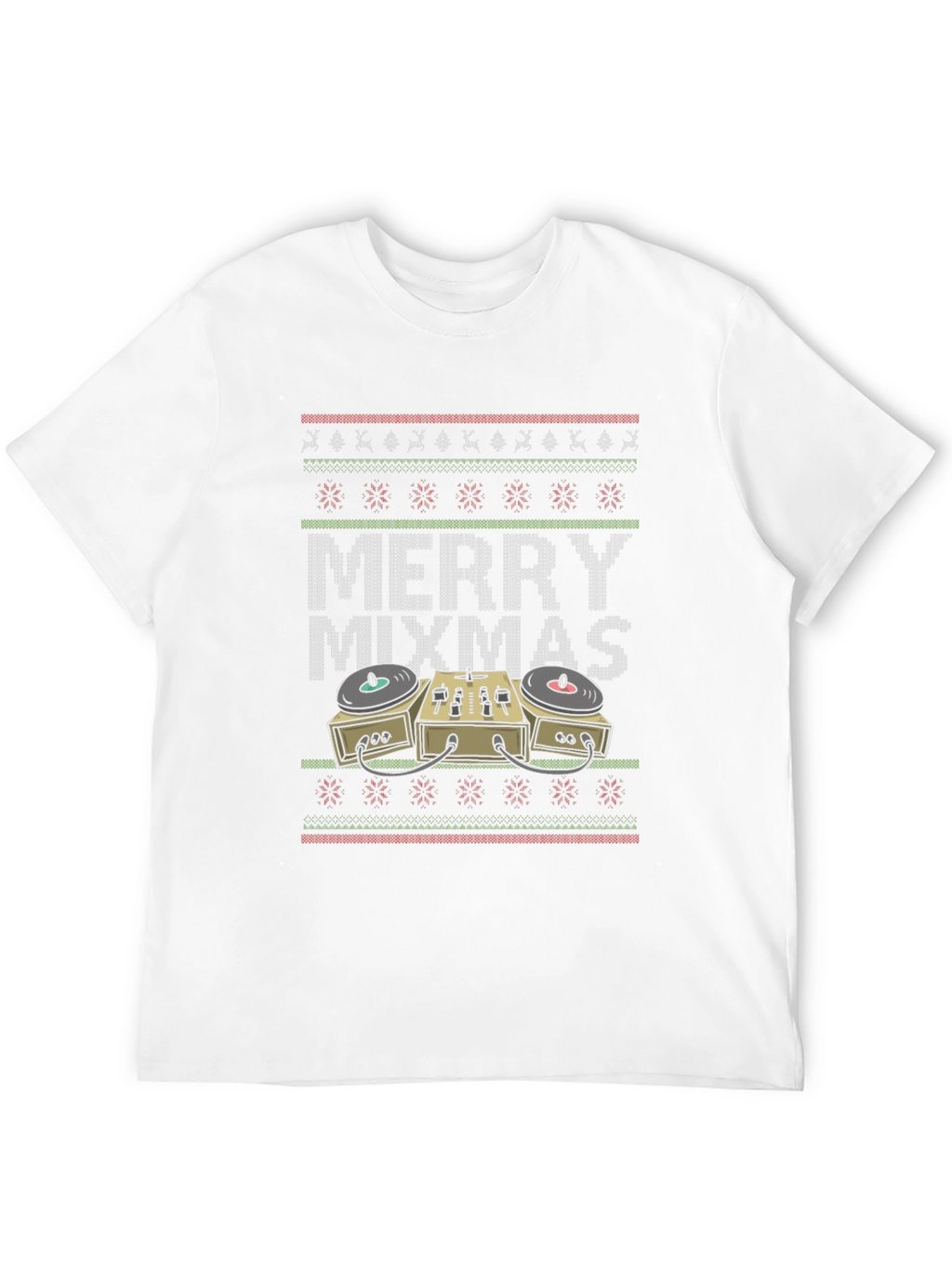 Merry Mixmas DJ Ugly Christmas Sweater T-Shirt