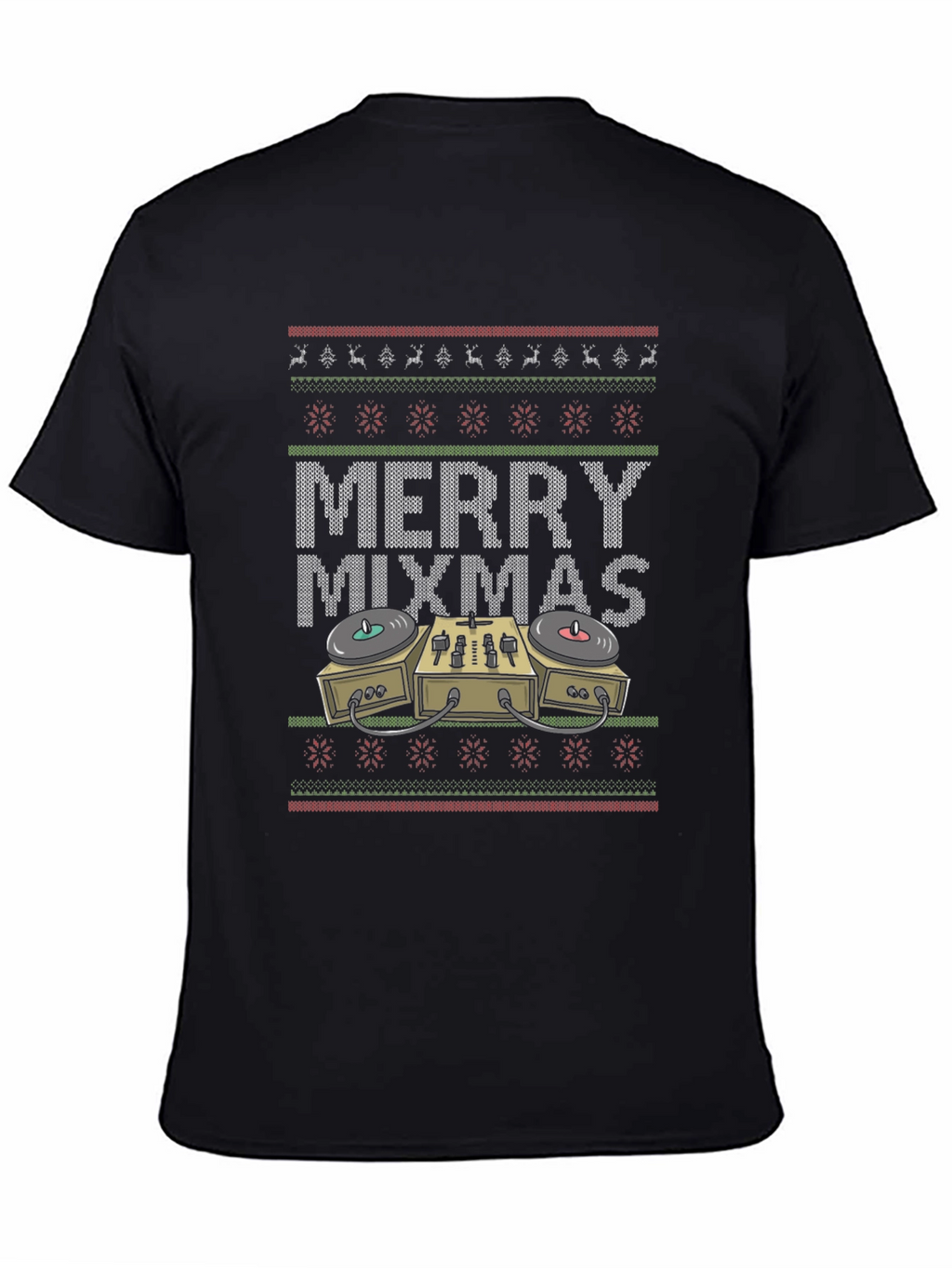Merry Mixmas DJ Ugly Christmas Sweater T-Shirt