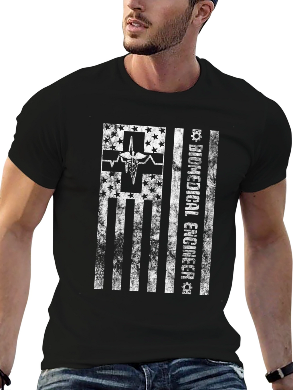 Biomedical Engineer American Flag T-Shirt