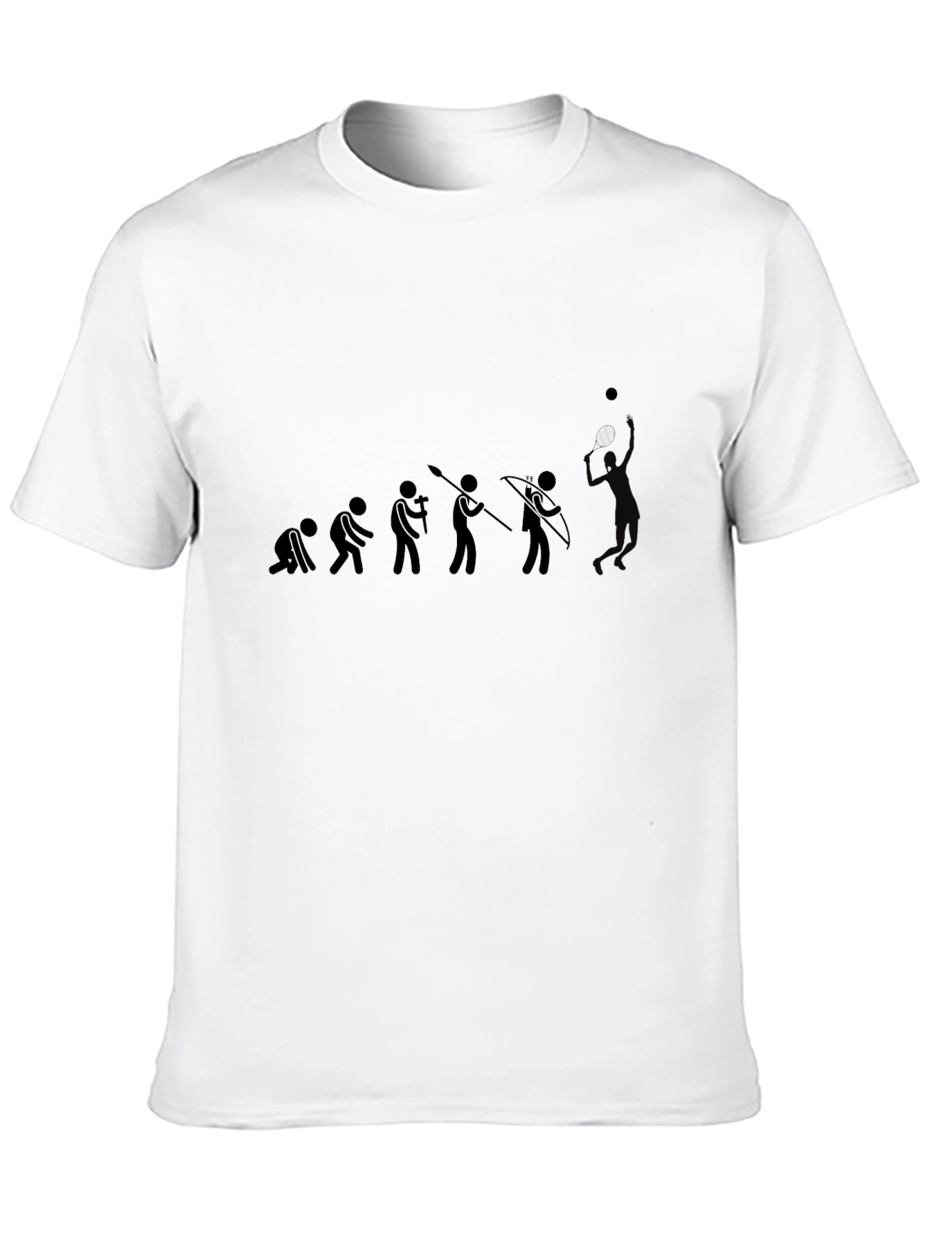 Evolution of Man Black Graphic T-Shirt