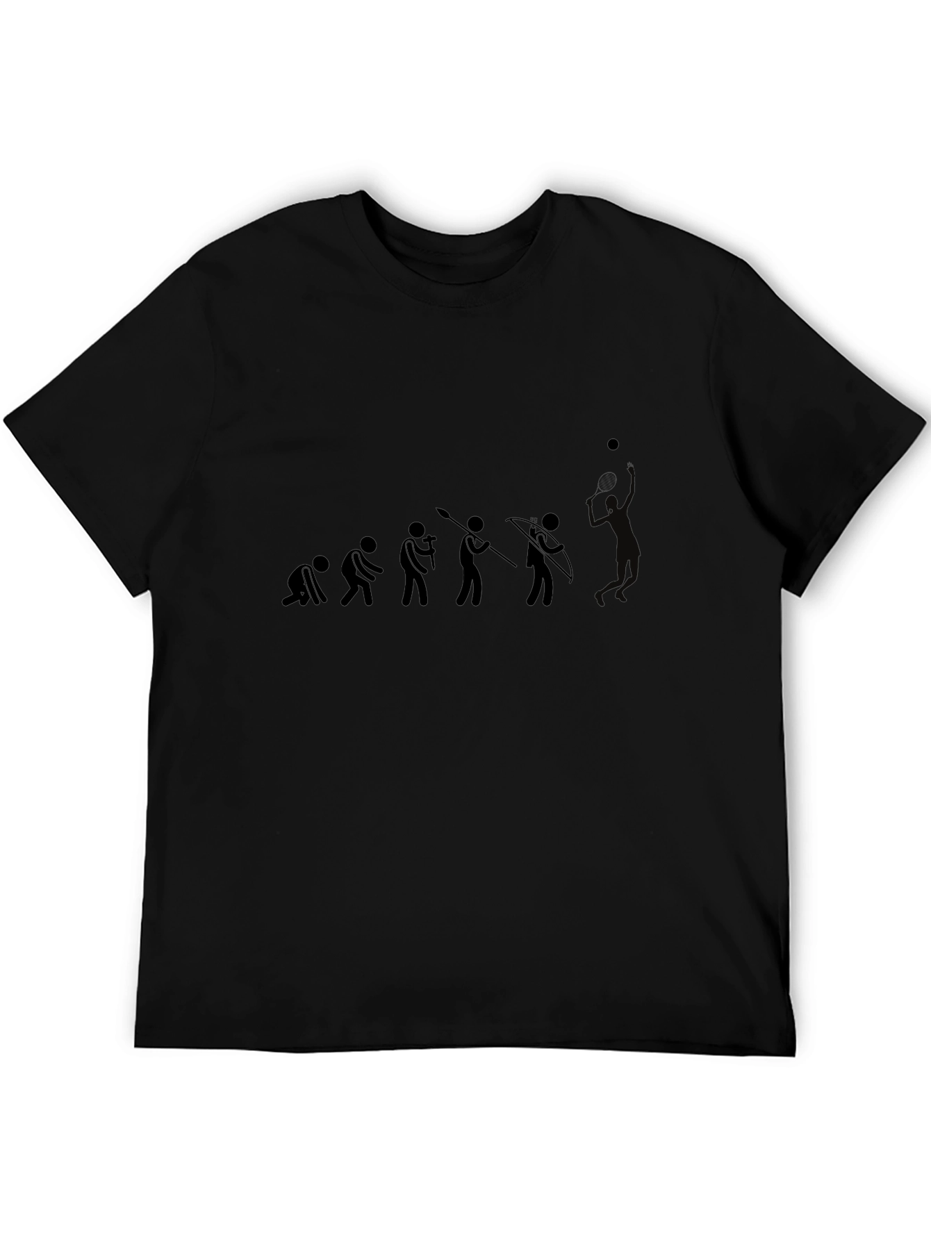 Evolution of Man Black Graphic T-Shirt