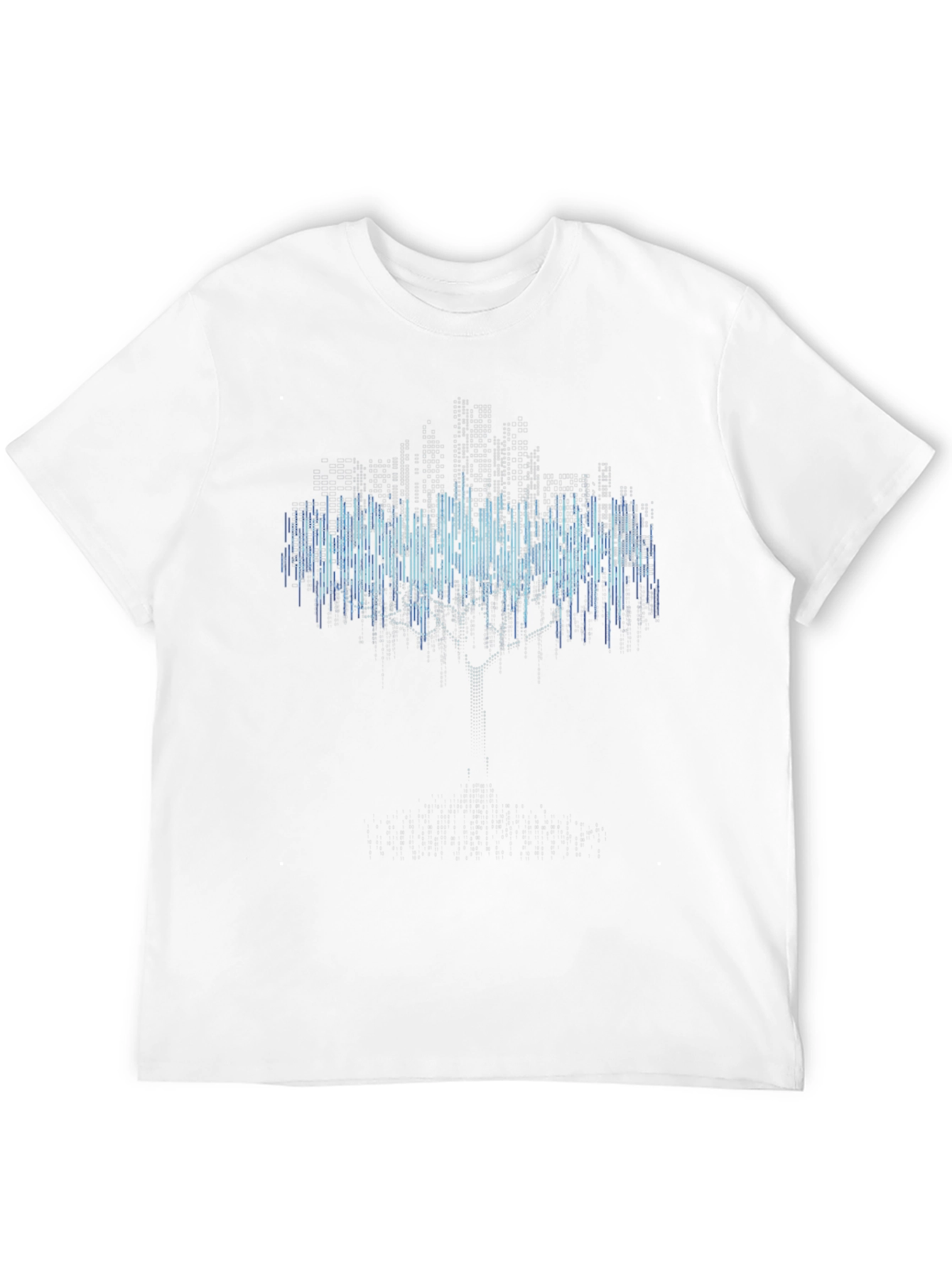 Digital Tree Black T-Shirt - Modern Graphic Tee
