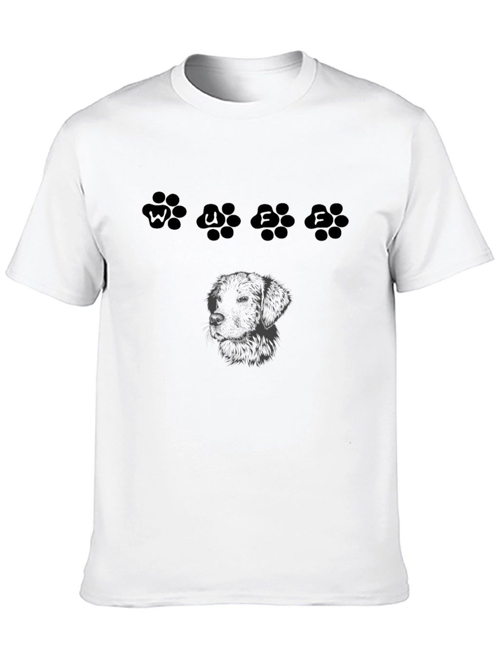 Dog Lover T-Shirt - Black Dog Paw Prints