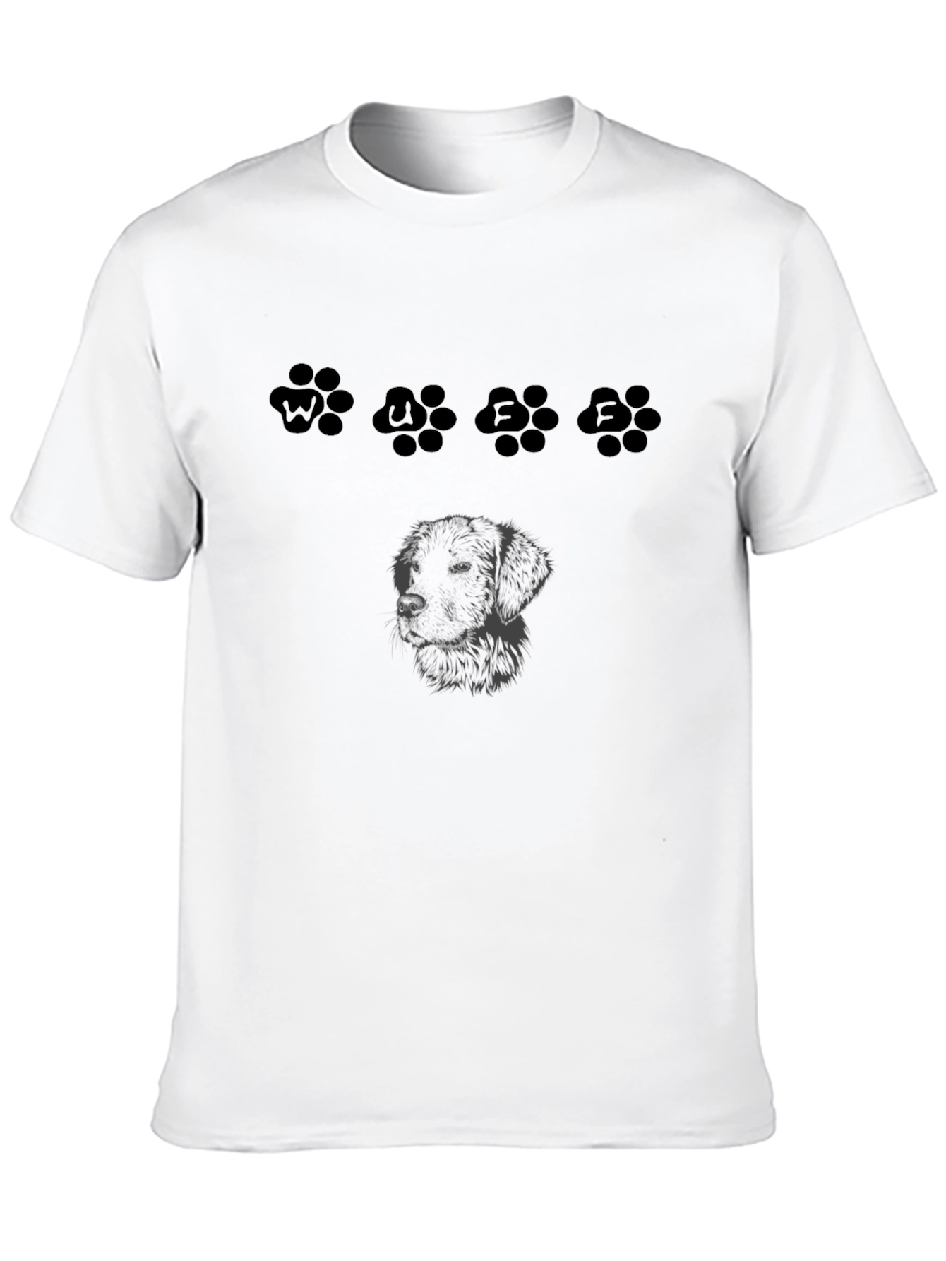 Dog Lover T-Shirt - Black Dog Paw Prints