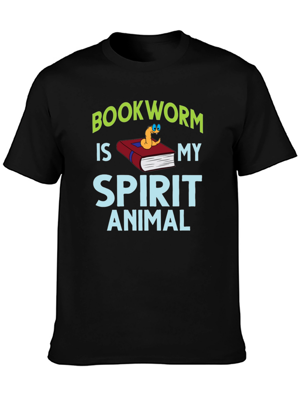 Bookworm Spirit Animal Graphic Tee - Black