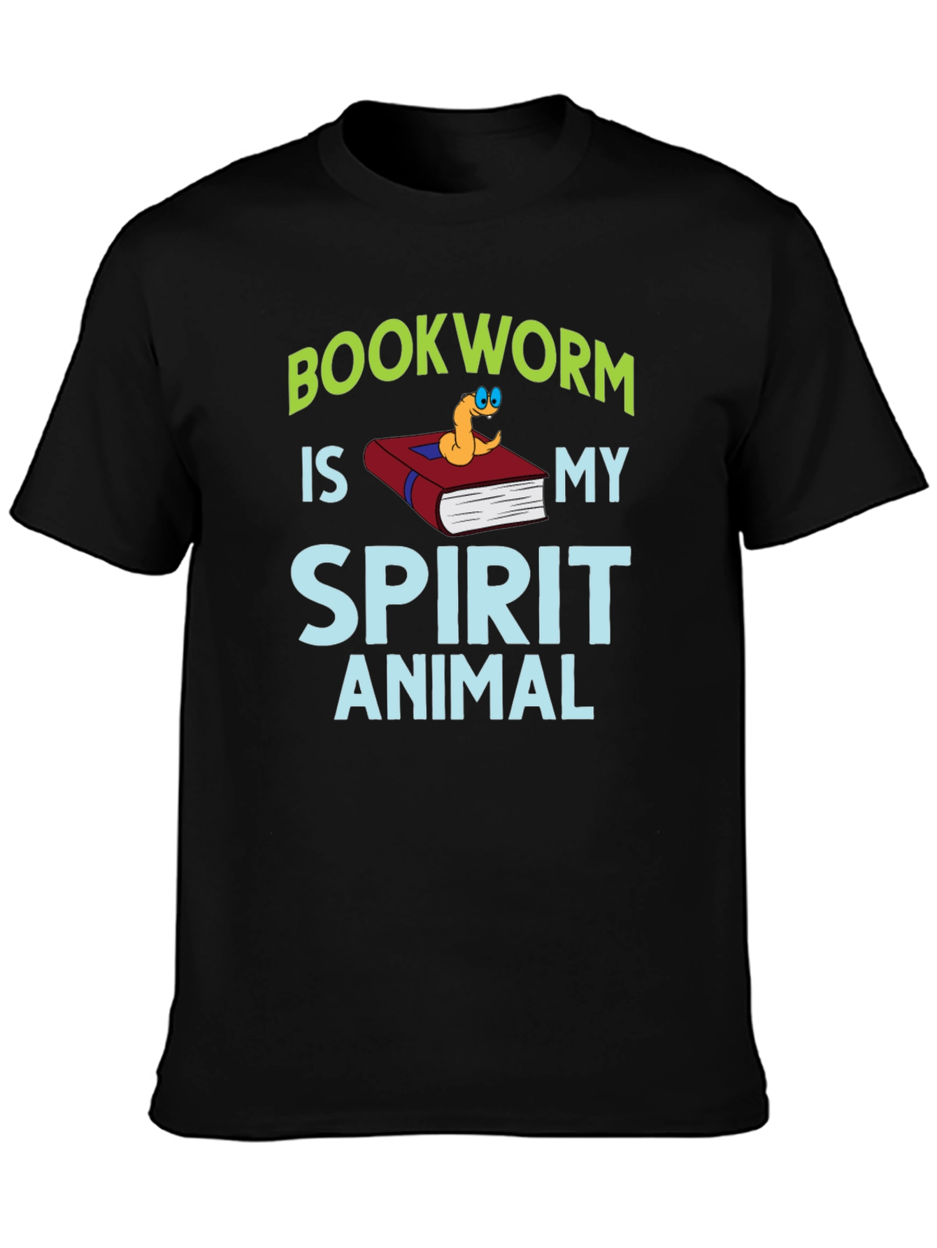 Bookworm Spirit Animal Graphic Tee - Black