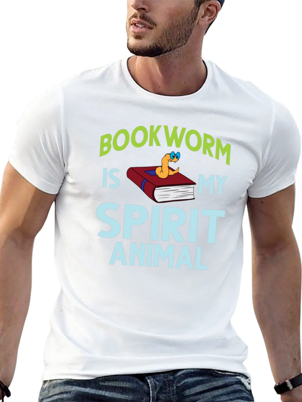 Bookworm Spirit Animal Graphic Tee - Black