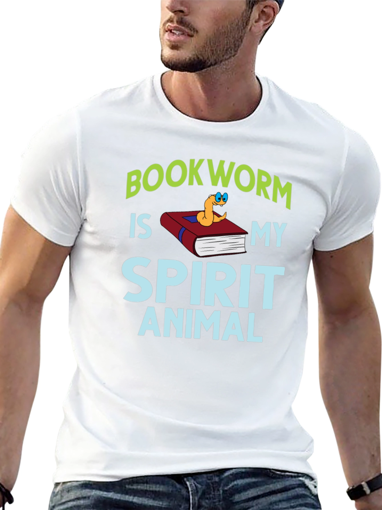 Bookworm Spirit Animal Graphic Tee - Black