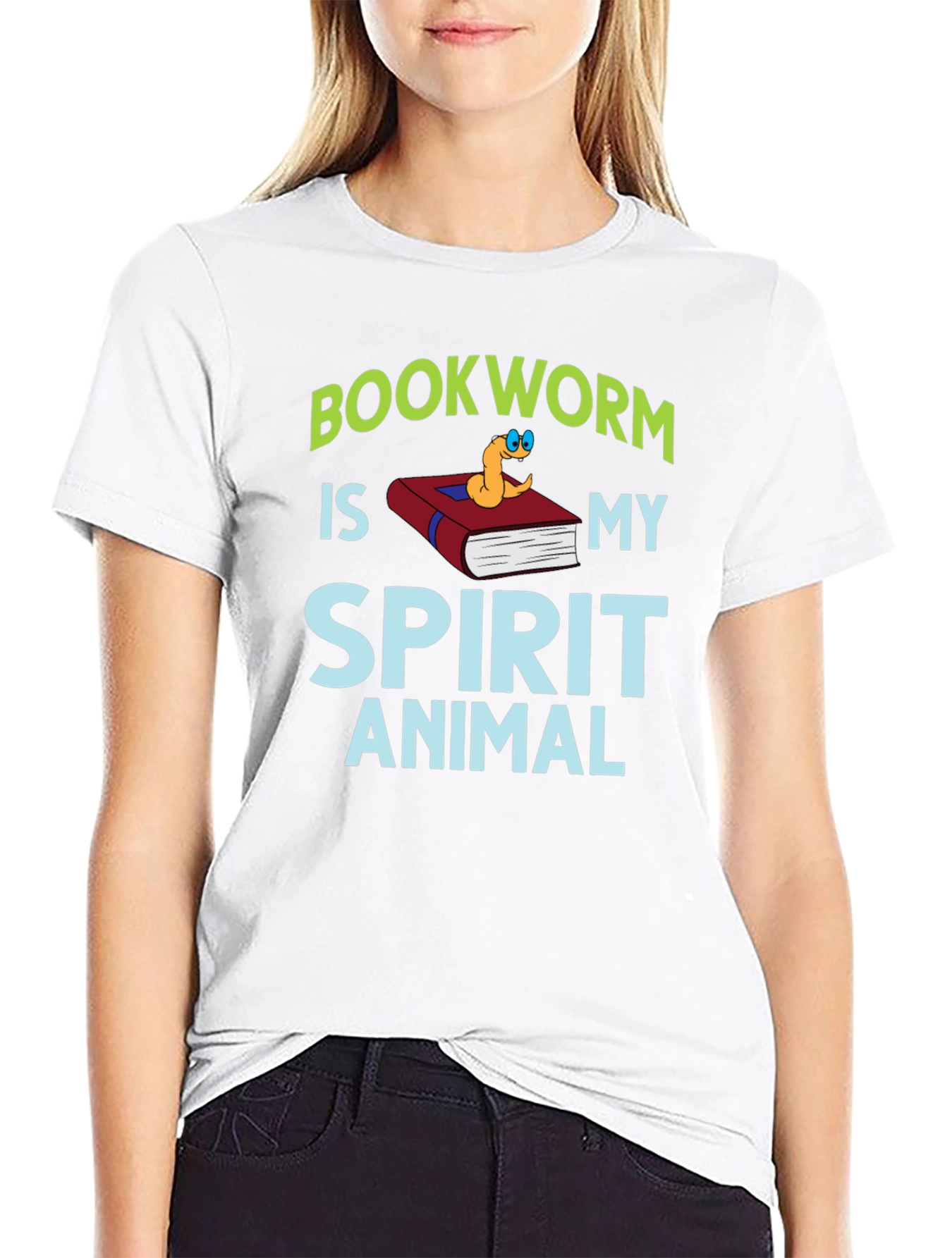 Bookworm Spirit Animal Graphic Tee - Black