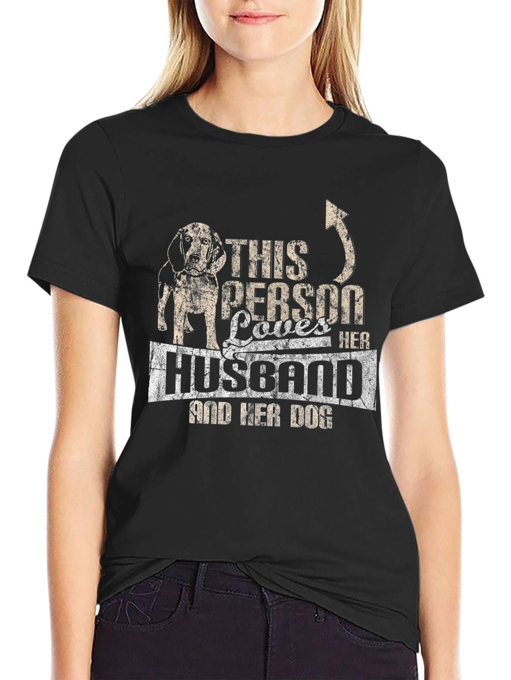 This Person Loves Her Husband and Dog T-Shirt